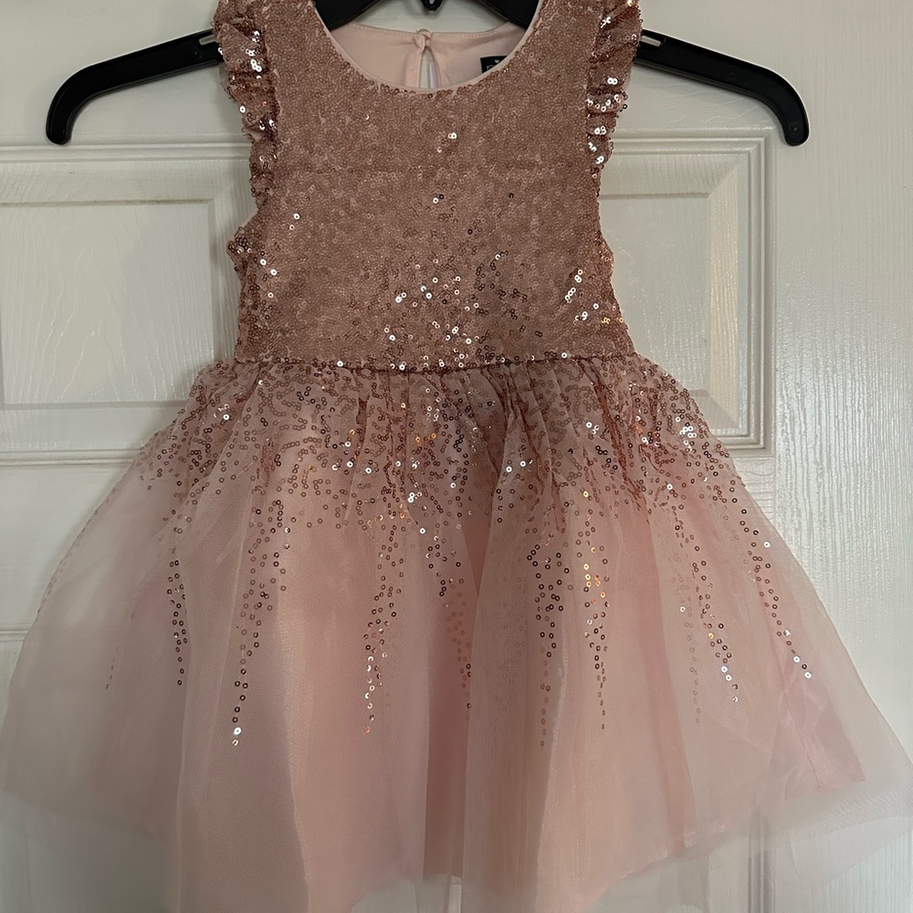 Pink & Violet rose gold girls formal dress. Size 4. Brand new with tags.